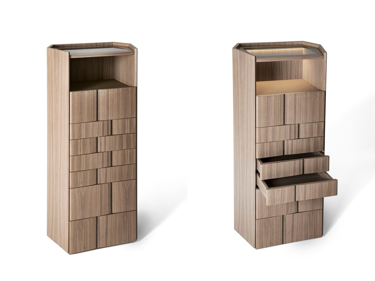 Высокий деревянный комод Giorgetti Delphi ARCH-00073585