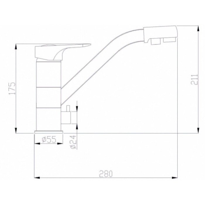 Steel Hammer SH 321 BRONZE Смеситель для кухни Zorg 175 x 280  - Вид №2