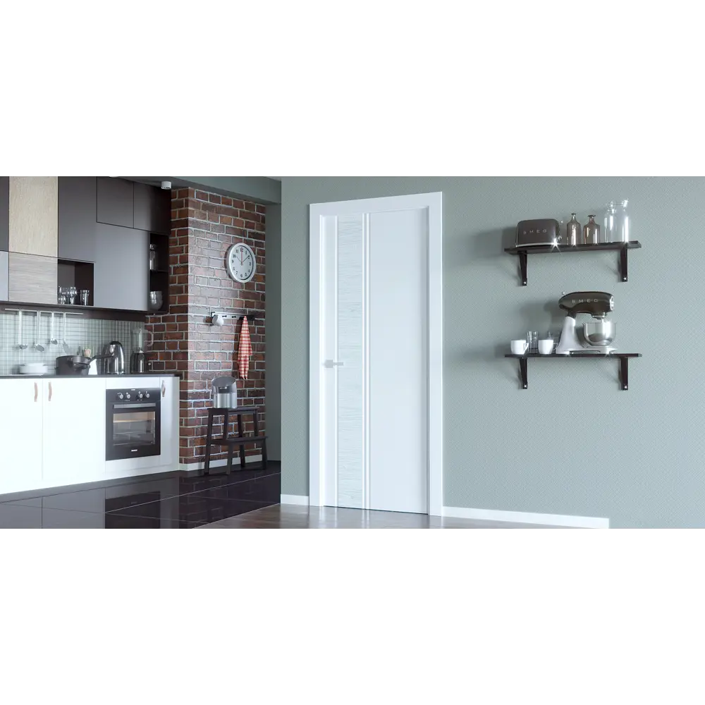 Дверь межкомнатная глухая Твинвуд1 эмаль белый 2200x900 мм BELWOODDOORS STLM-2156255 - Вид №1
