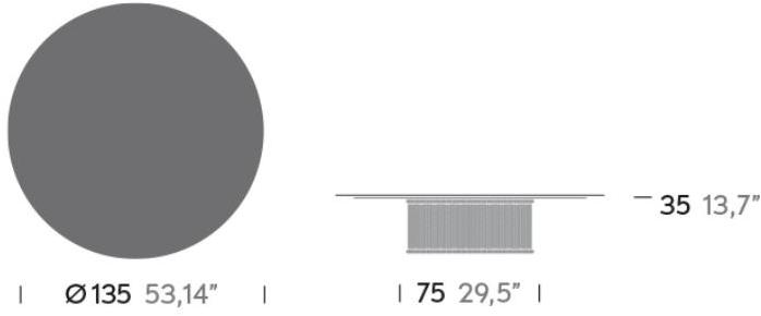 Kettal Низкий круглый журнальный столик Vimini 15771 - Вид №2