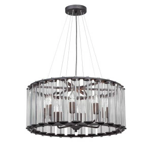 Подвесная люстра Vitaluce V5303-1/8PL VITALUCE ДИЗАЙНЕРСКИЕ 328684 Черный;прозрачный
