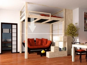 Cinius Кровать-чердак из дерева