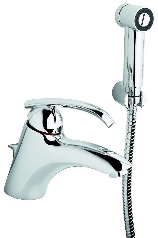 72063CR Смеситель Ramses с донным клапаном и боковым душем для раковины, цвет хром EMMEVI