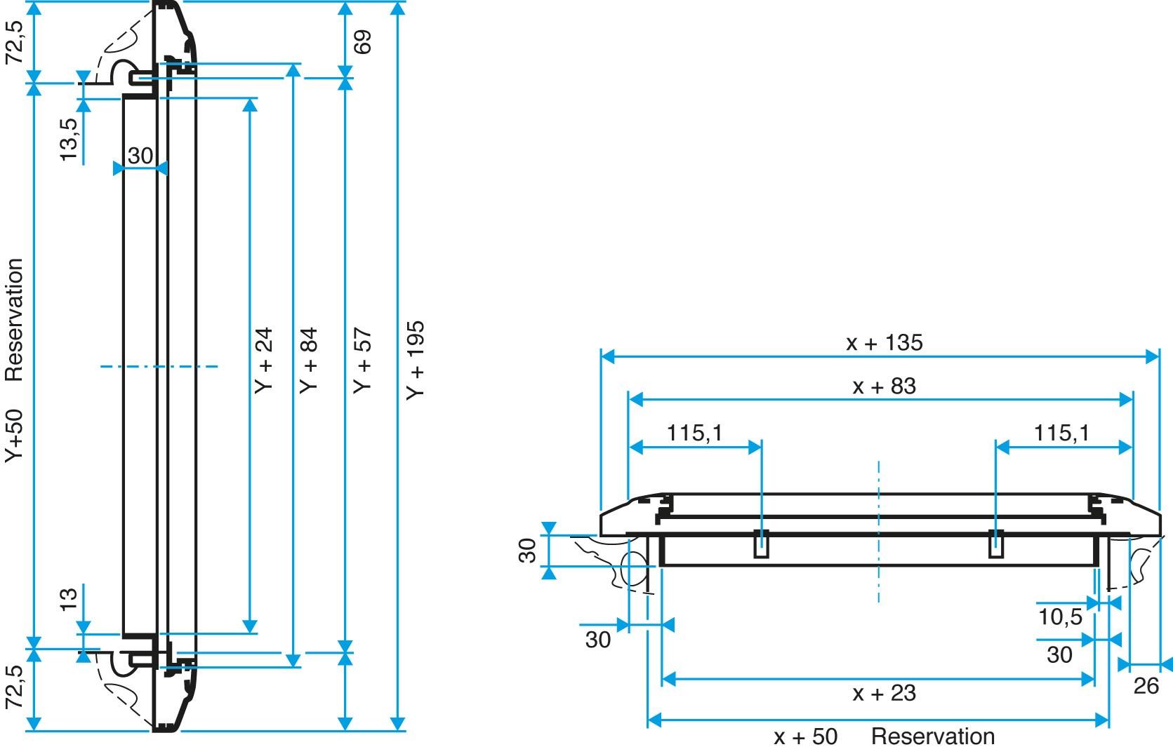 ALDES Пристенная решетка с неподвижным центральным корпусом Serrande per evacuazione fumo e calore sun-id-1406618 - Вид №1