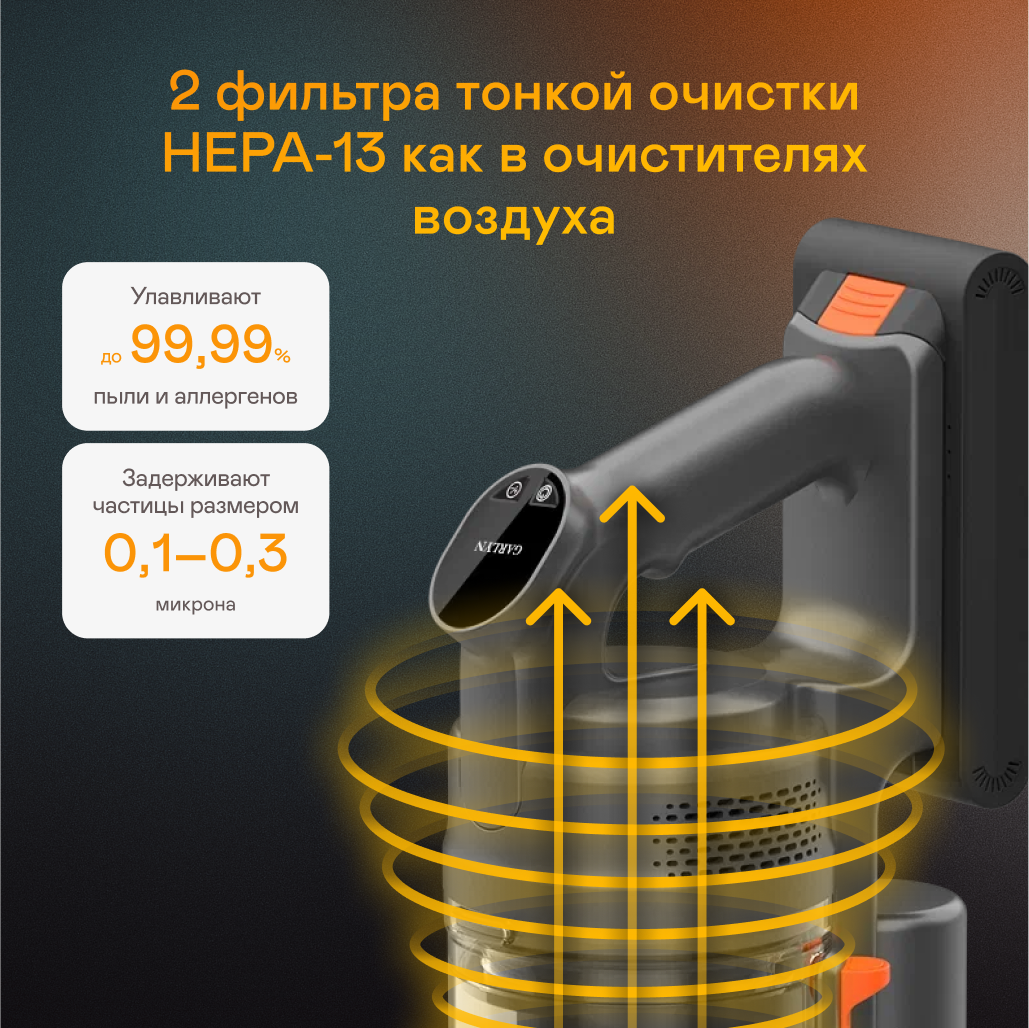 9211983 Пылесос  вертикальный  Garlyn MDC-3000  серый STDN-0085608 - Вид №29