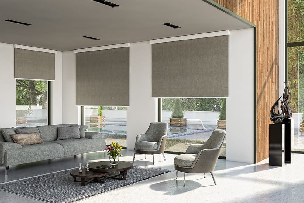 Роликовые шторы с приводом от двигателя Mv Line свободные рулонные шторы ARCH-00016024 - Вид №2