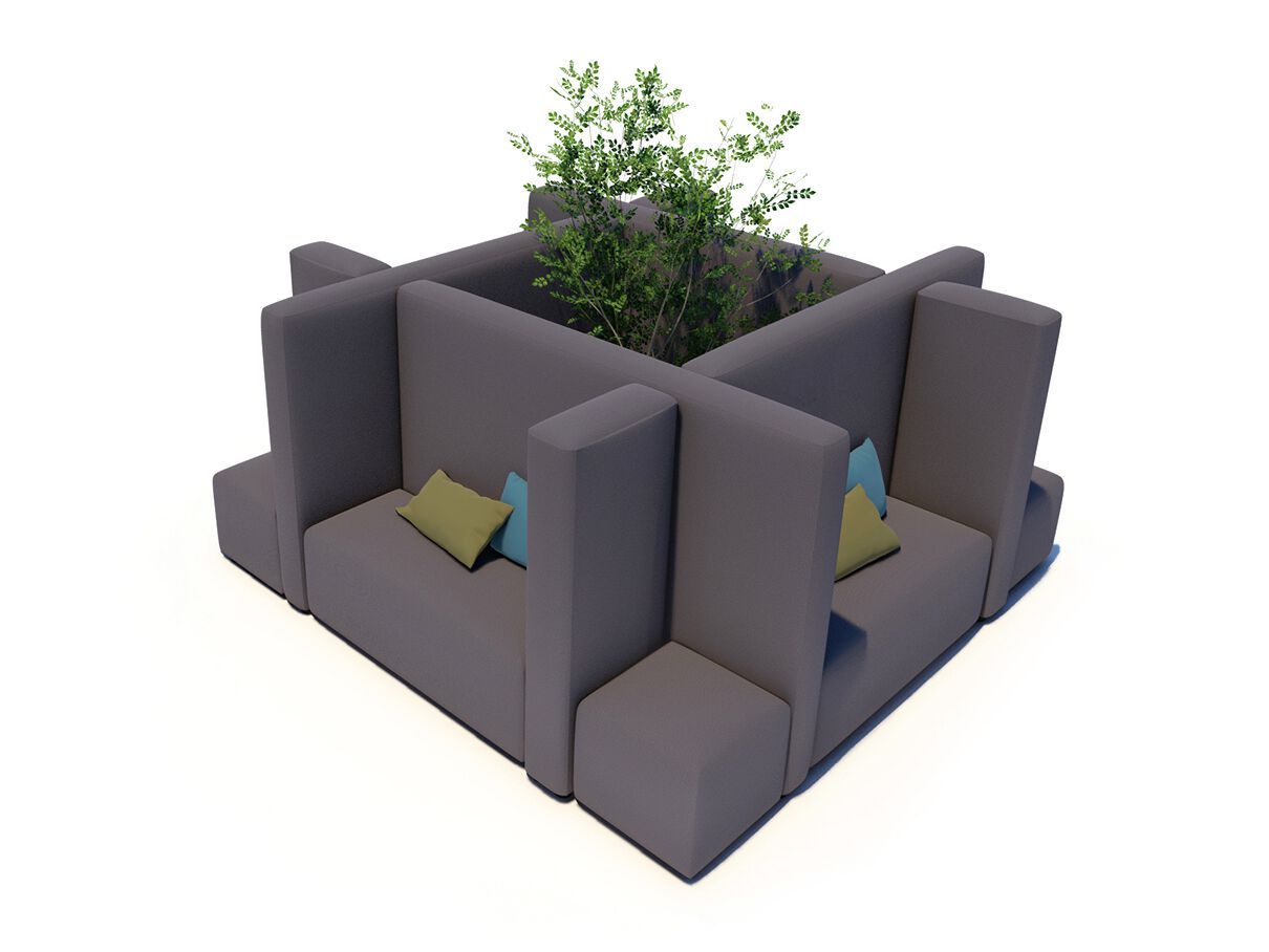 Тканевый диван с высокой спинкой IKONO офис ARCH-00020845