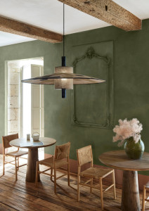 Подвесной светильник из льна