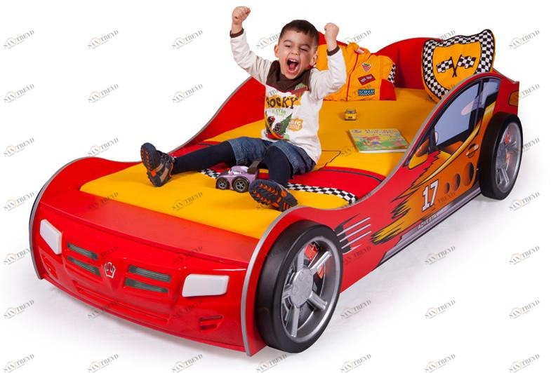 Кровать машина ABC-KING Champion (160*90) Красная 4631147956781