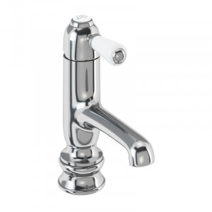 Burlington Chelsea Regent Straight Basin Mono Tap без всплывающих отходов с белым акцентом CHR19