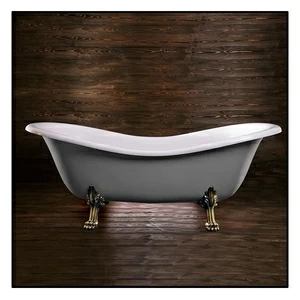 Ванна Akcjum Cleopatra WR-05-01-Br-M овальная серая с золотыми ножками