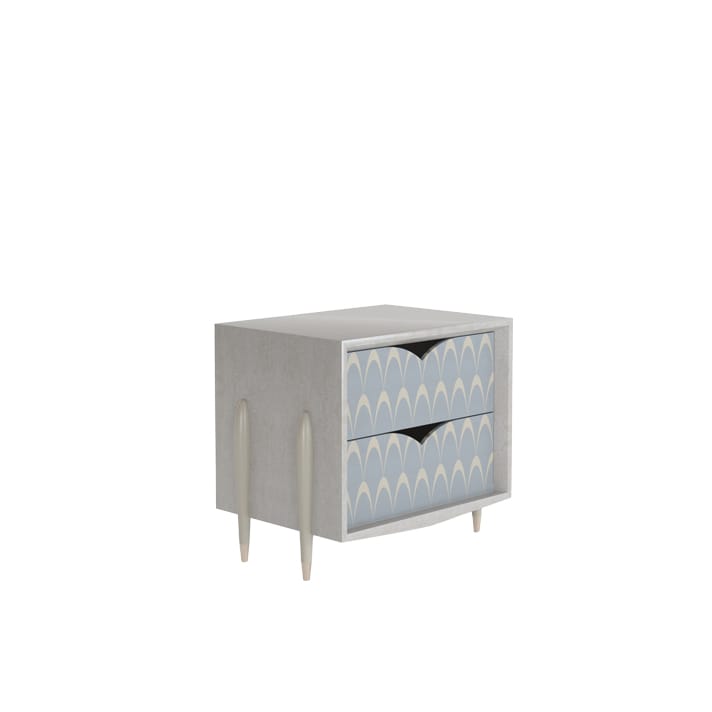 Прямоугольная прикроватная тумбочка из шпона с ящиками Mantellassi 1926 Павлин ARCH-00117558 - Вид №2