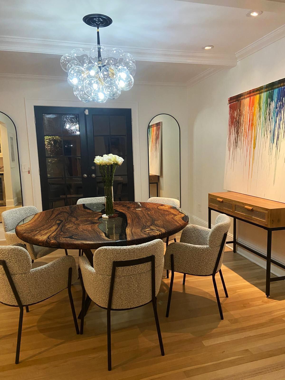 Круглый стол из смолы и орехового дерева Legnor LEG2408731 ARCH-00139281 - Вид №8