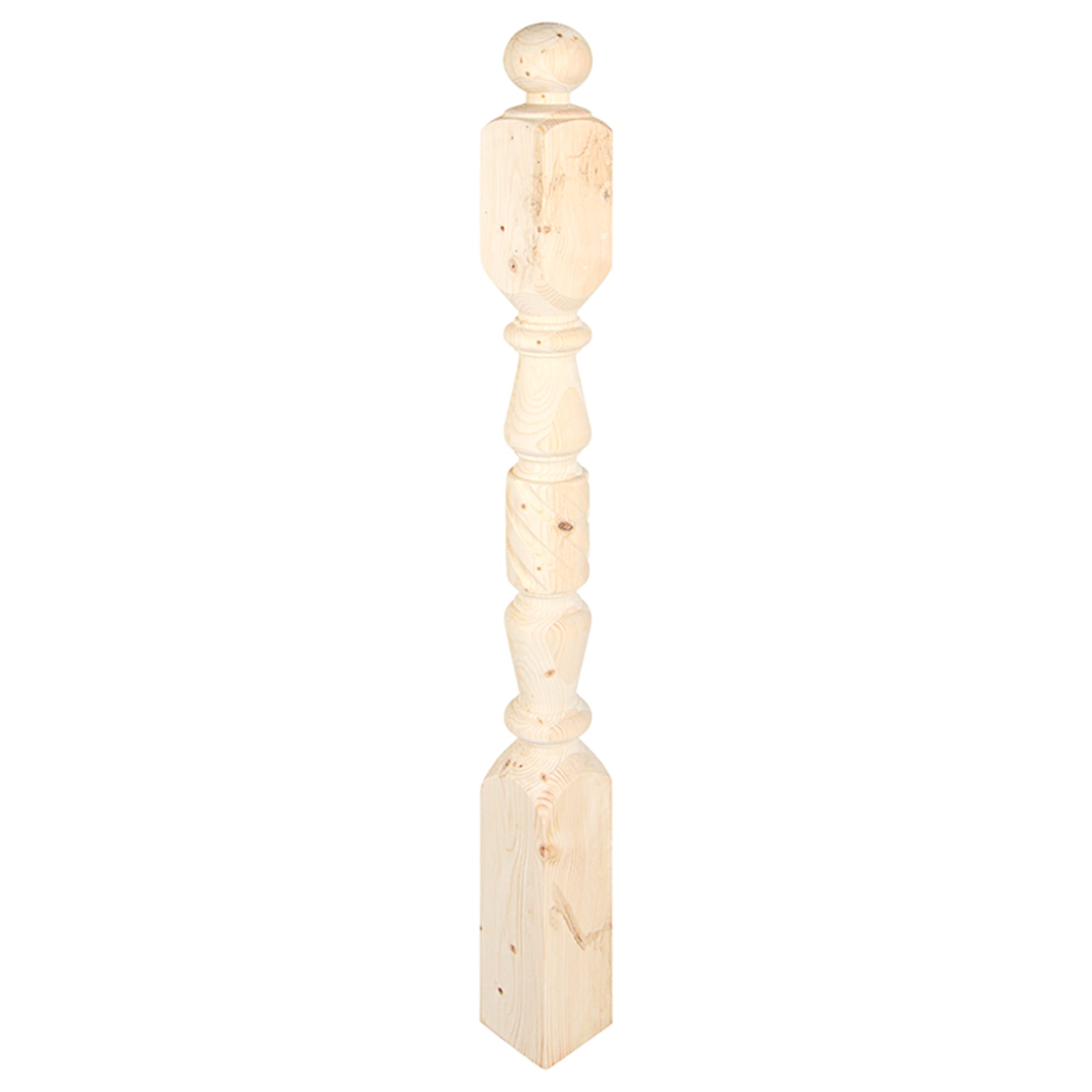 12614085 Столб лестничный витой 90х90х1150 мм, хвоя Santreyd 