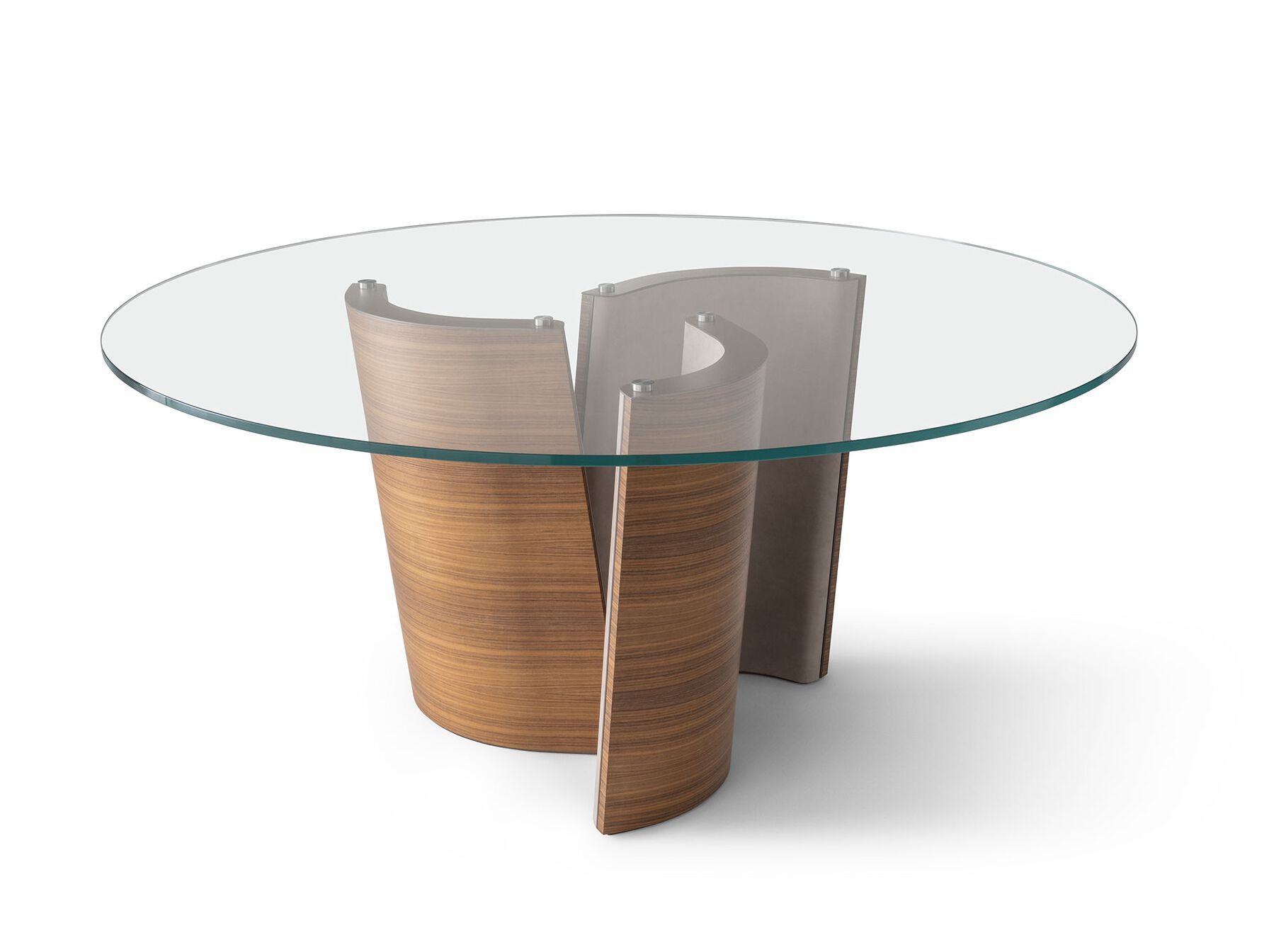 Круглый стол из дерева и стекла OAK New York Suite ARCH-00033660
