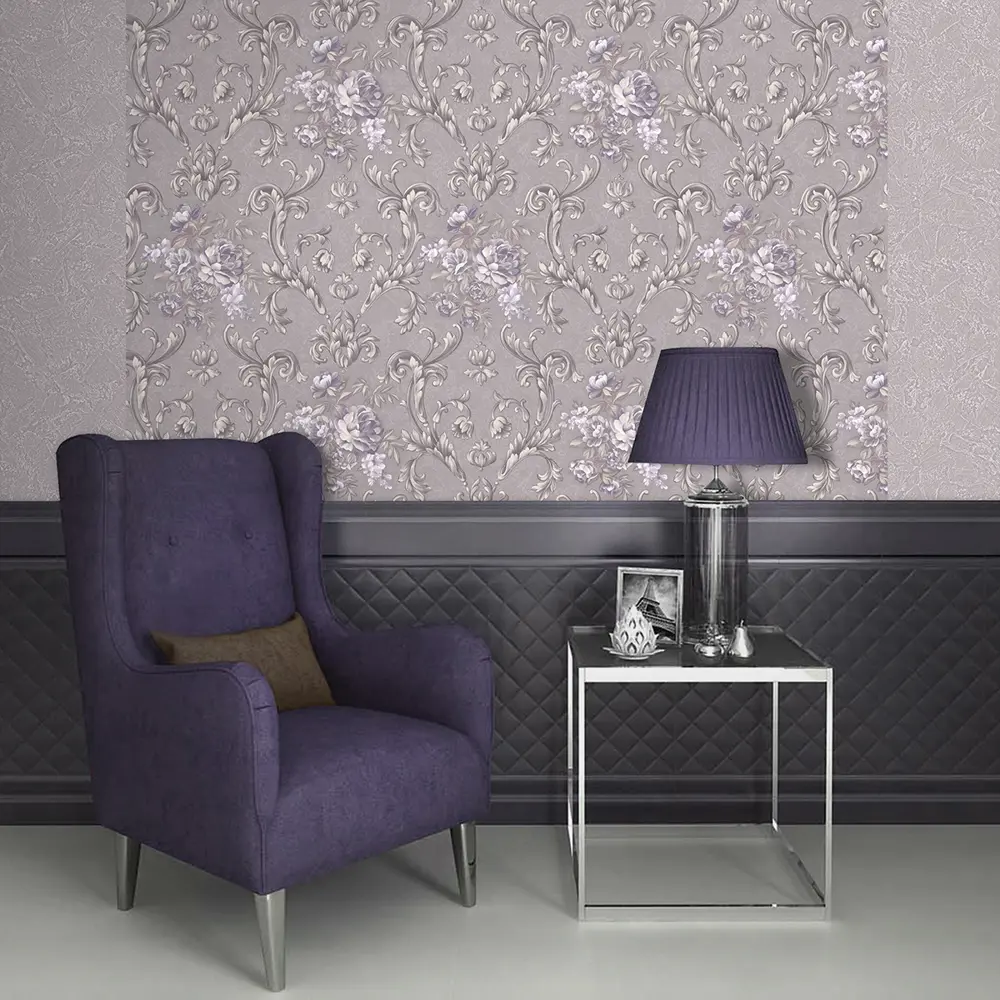 Обои флизелиновые Erismann Elegance серые 1.06 м 4391-6 STLM-2104290 - Вид №2