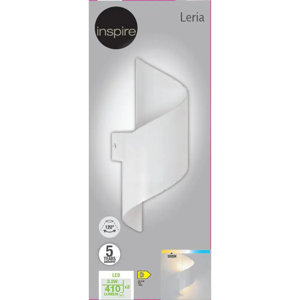 INSPIRE Leria — современный светодиодный бра с теплым светом 85249845 STLM-0060428 - Вид №3