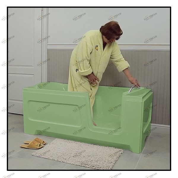 Ванна с дверцей Akcjum Relax 160-80-RH-S лежачая правосторонняя салатовая RELAX16080RHS