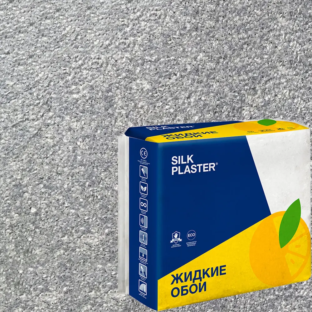 SILK PLASTER Absolute - жидкие обои серые с мерцающим эффектом 82736047 STLM-0035074