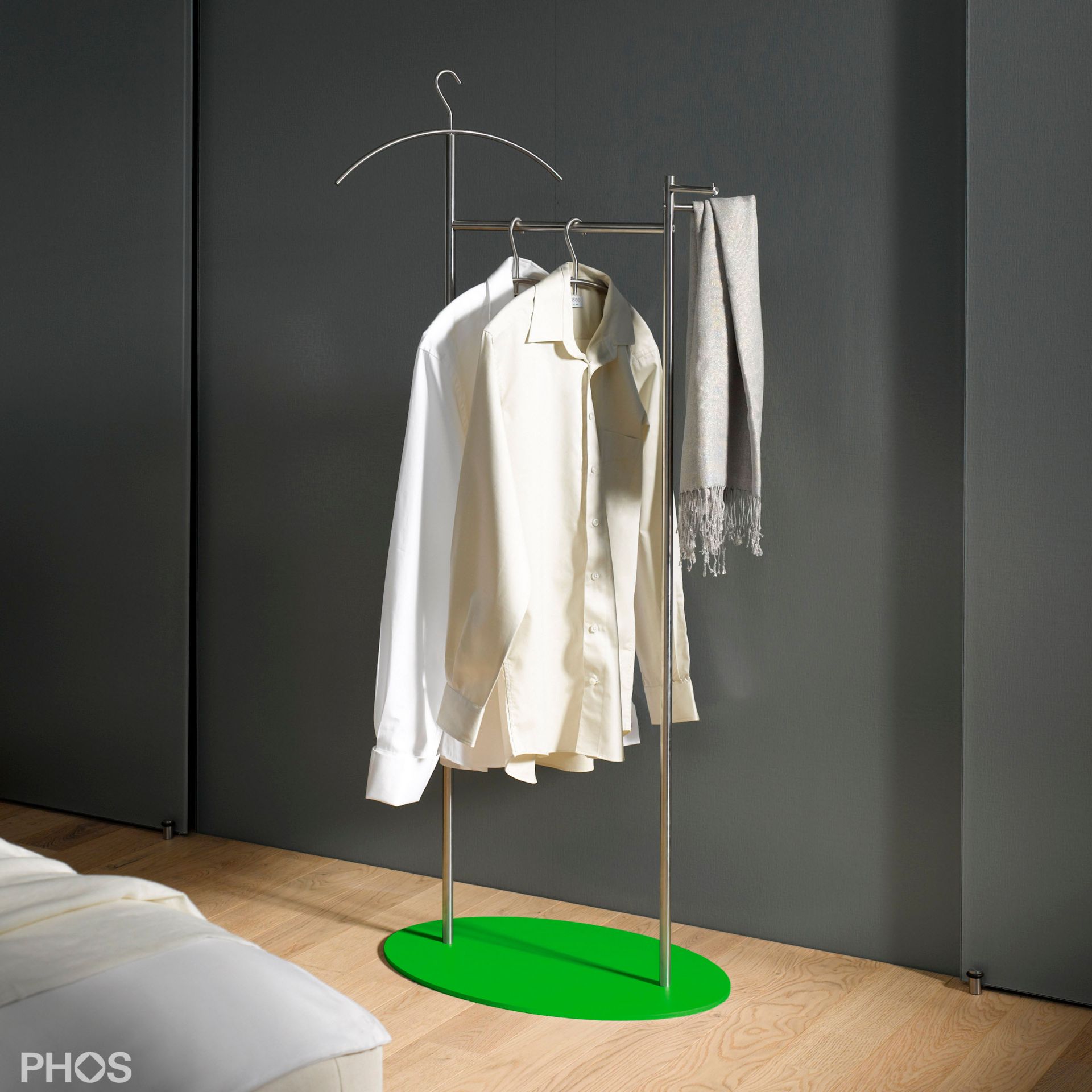 GSD-BPGr Стойка Valet с овальной опорной плитой. цвет основания: зеленый PHOS 