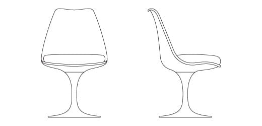 Мягкий стул из ткани Knoll ARCH-00055096 - Вид №6