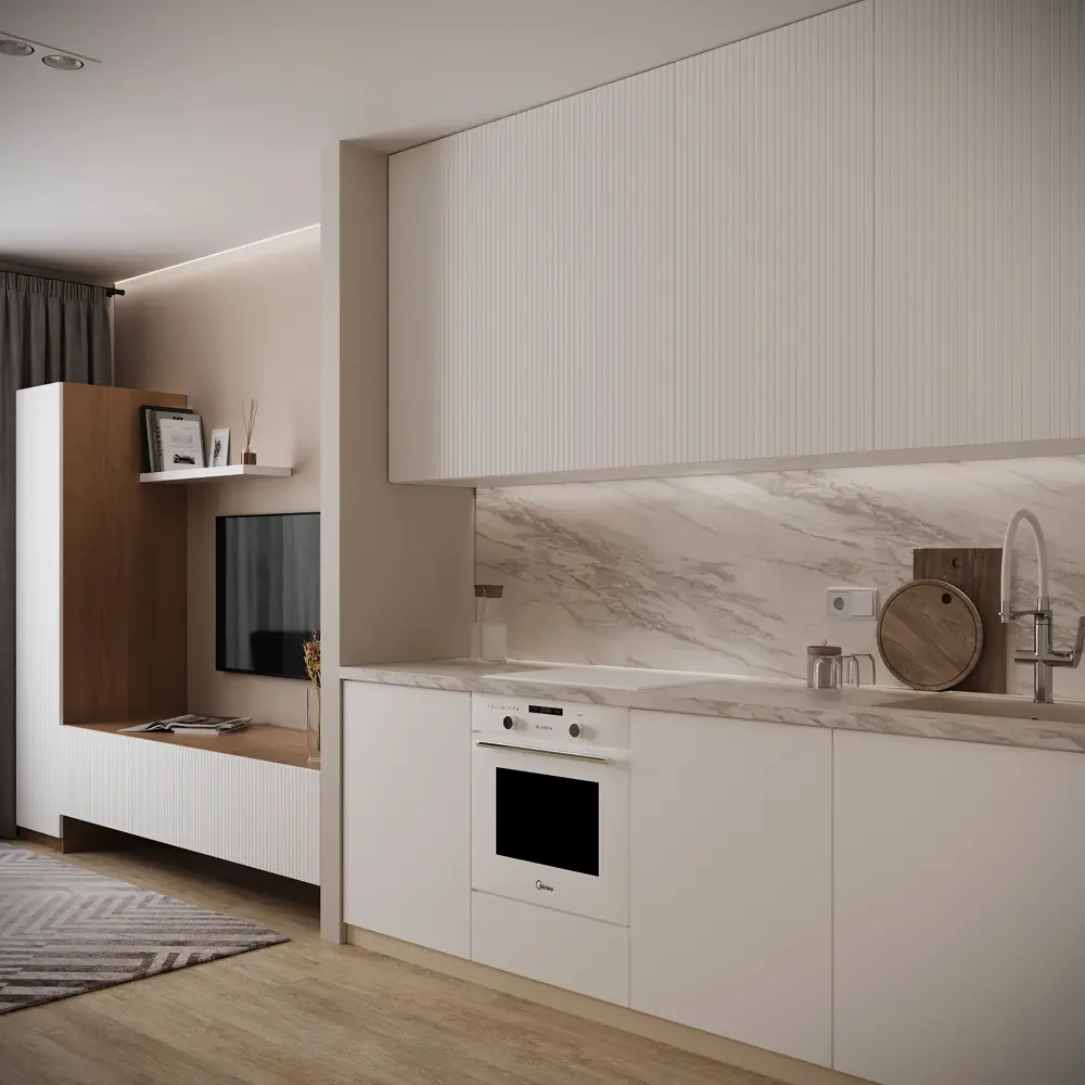 Konsensa Висла - фасад для кухонного ящика белый МДФ 79.7x12.5 см 89385072 STLM-1571412 - Вид №8