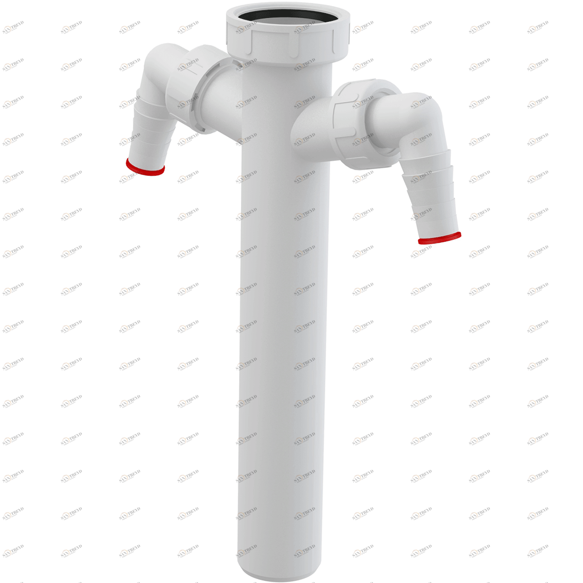 Патрубок с накидной гайкой 6/4" и двумя штуцерами ALCAPLAST A44MDN40