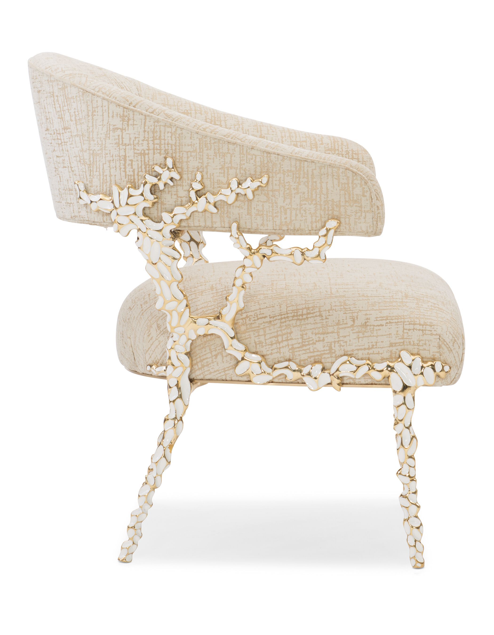 Тканевый стул с открытой спинкой и подлокотниками Caracole GLIMMER OF HOPE ARCH-00150642 - Вид №6