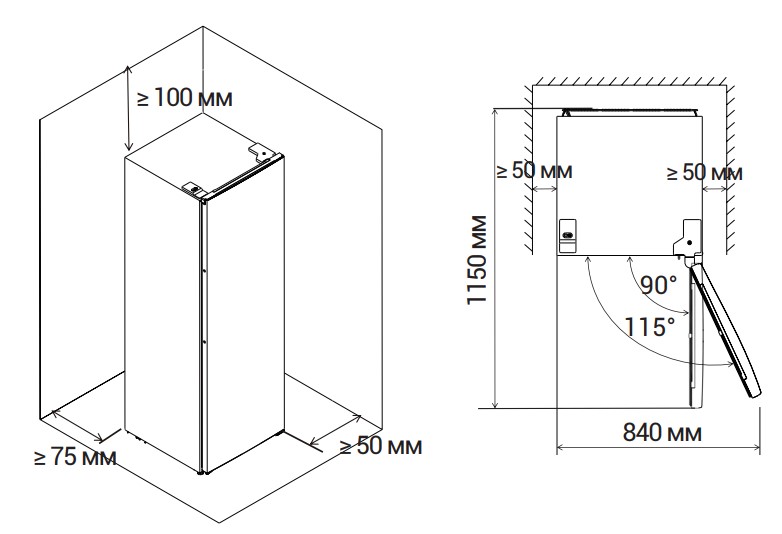 9021338 Морозильный шкаф  HIBERG FR-25 NFCW белый NORDFROST STDN-0072191 - Вид №7