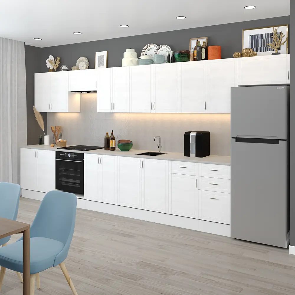 Кухонный шкаф навесной Агидель 40x67.6x29 см МДФ цвет белый DELINIA STLM-2190142 - Вид №7