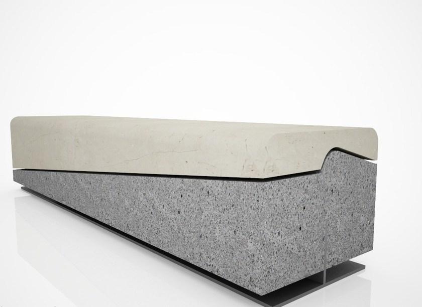 Manufatti Viscio Реконструированная каменная скамья без спинки Actea sun-id-1355978 - Вид №1