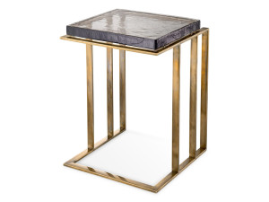 Журнальный столик из латуни и стекла