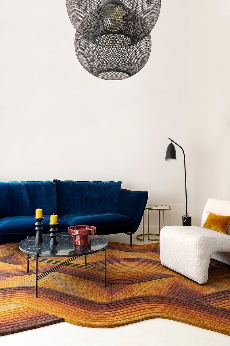 Шерстяной ковер с рисунком Toulemonde Bochart FLOW OCRE ARCH-00067508 - Вид №1