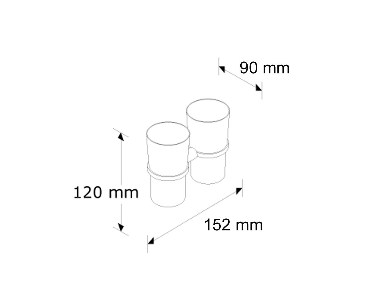 MHA11 Держатель для двух стаканов Merida  - Вид №1
