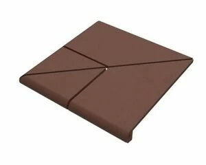 Natural Bordo/Бордо ступень угловая клинкерная 4х составная (1шт)