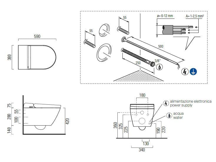 Подвесной туалет биде GSI ceramica Wclean - Умный туалет ARCH-00070894 - Вид №4