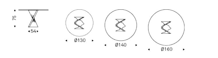 Круглый стол из хрусталя и мрамора Cattelan italia PLISSET ARCH-00090194 - Вид №3