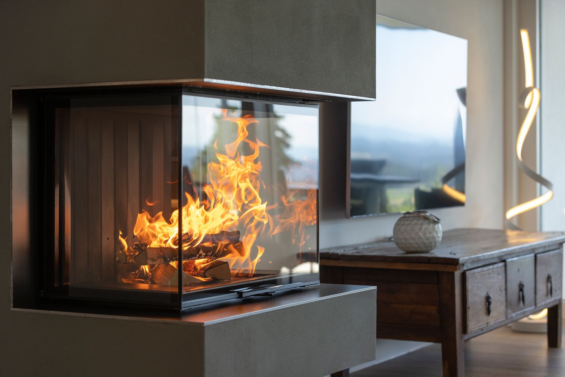 Стальной дровяной камин с тройным фасадом RÜEGG RIII ARCH-00053202 - Вид №6