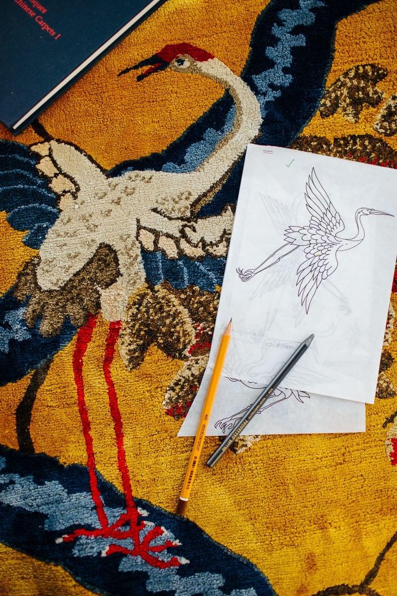 Tapis Rouge Прямоугольный коврик ручной работы Chinoiserie Tr1523 - Вид №1