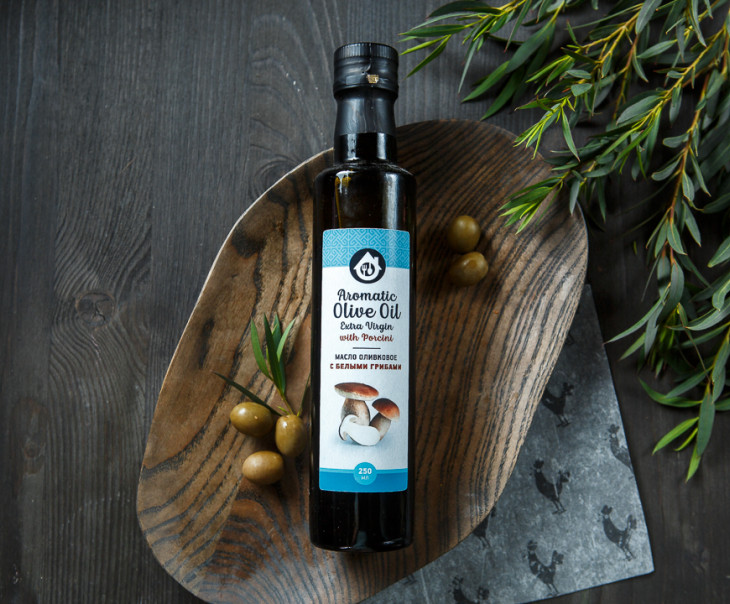 8591 Масло оливковое Extra Virgin с белыми грибами Вкусляндия 