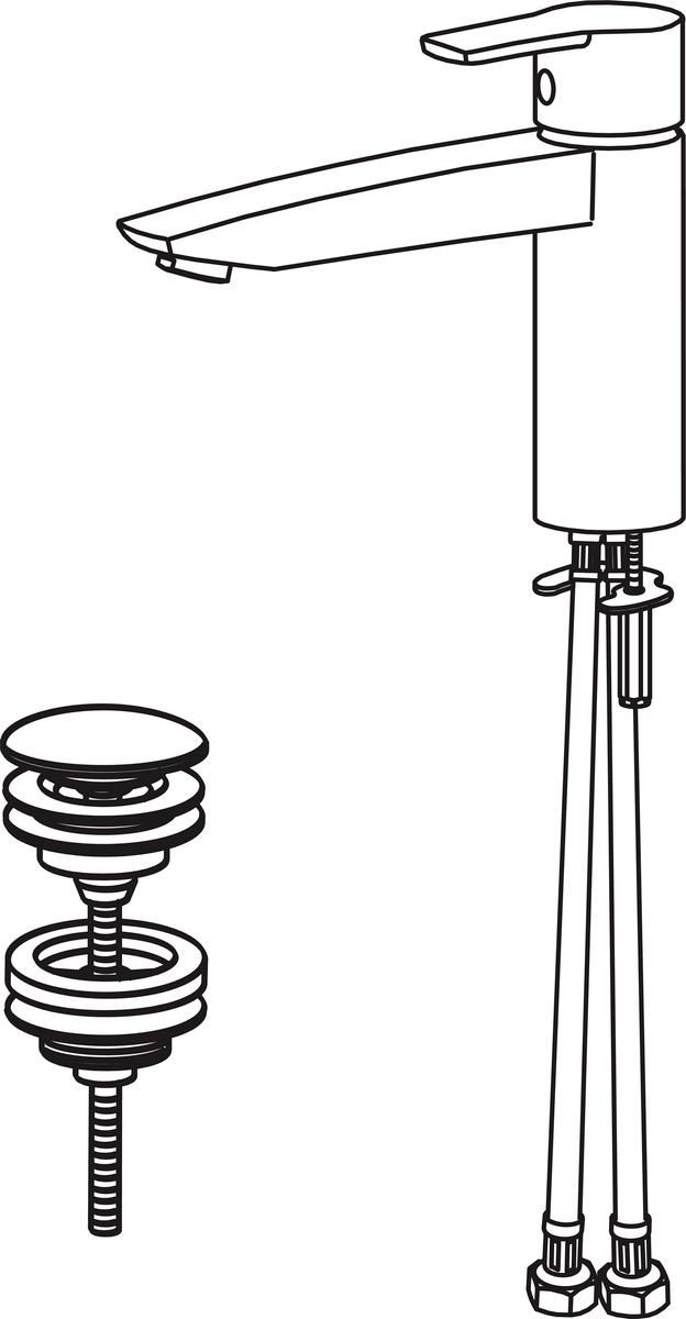 Oras 2805F Смеситель для умывальника 2805F Cubista Хром  - Вид №2