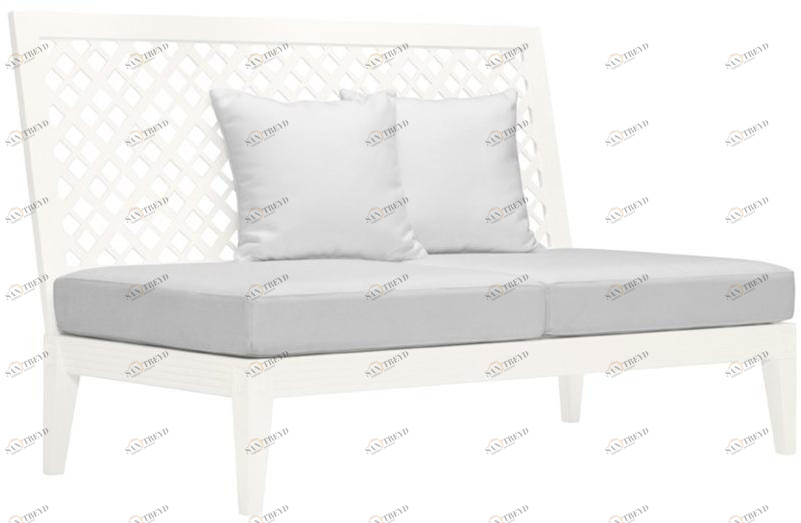 JANUS et Cie Большой центральный модуль из алюминия для модульного дивана Quadratl sun-id-1351650