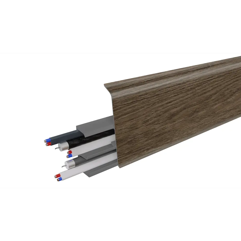 Плинтус напольный Prime ПВХ цвет дуб аоста 2220x2.2x72 мм Santreyd STLM-2035611