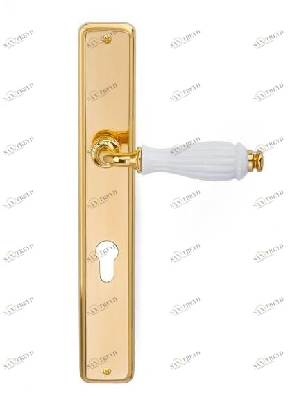 Pasini Ручка из латуни на пластине с накладкой Godiva 3820 