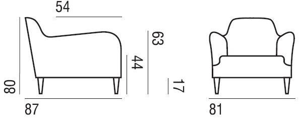 Verzelloni Кресло со съемным чехлом из ткани Divanitas sun-id-1352927 - Вид №6