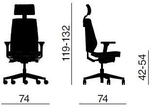 Quadrifoglio Офисный стул с 5 спицами Omnia sun-id-1472679 - Вид №2