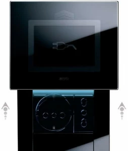 AVE Выдвижная электрическая розетка из стекла Prese a scomparsa 44pvtcs3nal