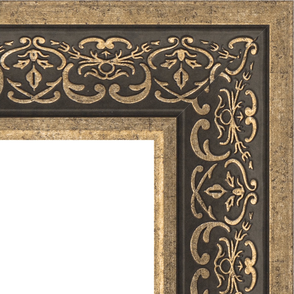 BY 6332 Зеркало напольное с гравировкой в багетной раме - вензель серебряный 101 mm EVOFORM Exclusive-G floor - Вид №5