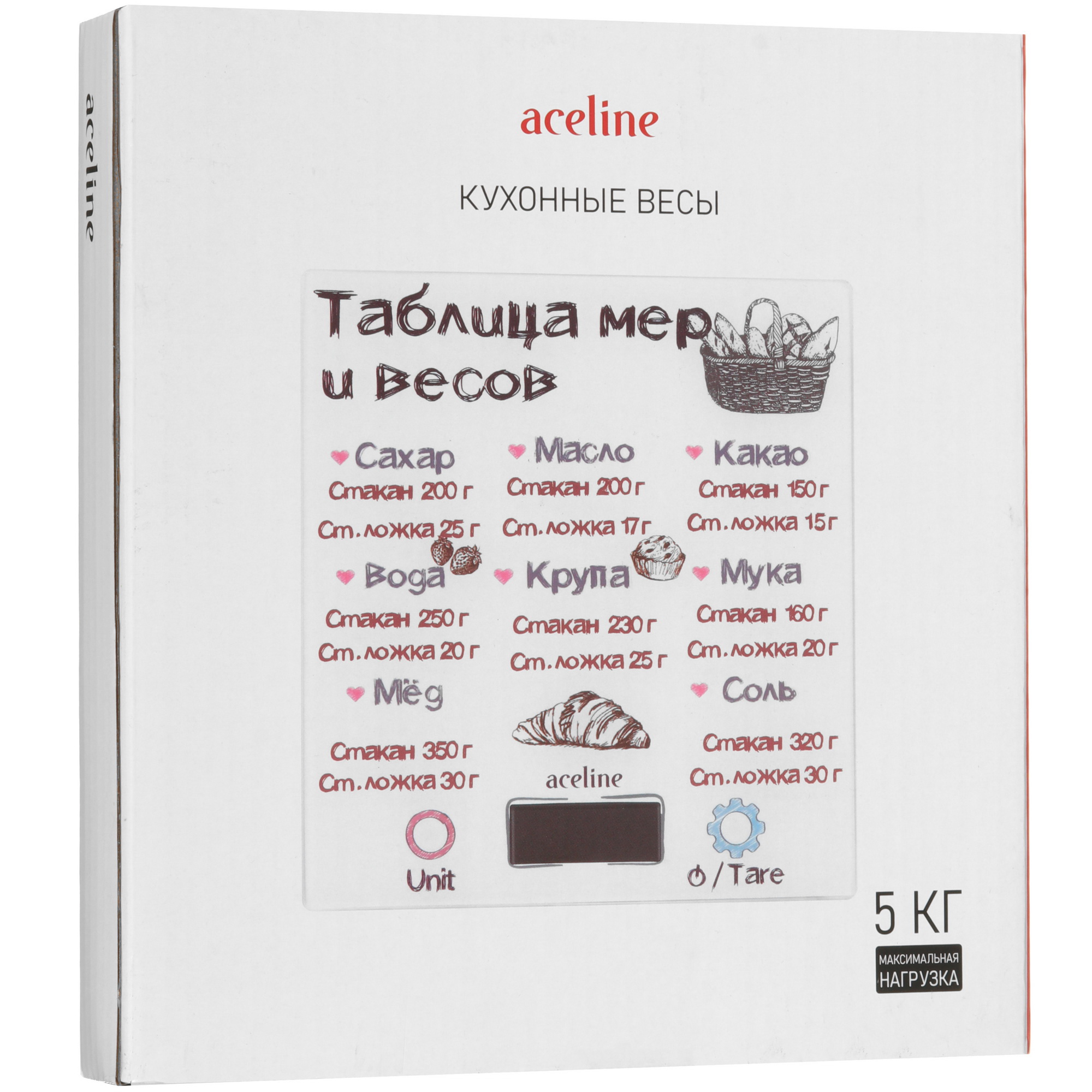 9100281 Кухонные весы Aceline GM-20W белый STDN-0056461 - Вид №7