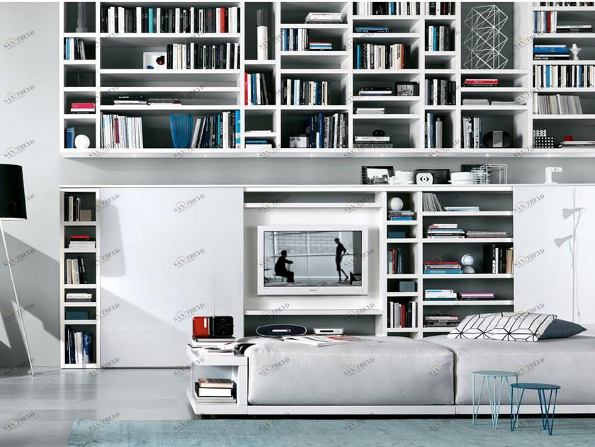 MisuraEmme Напольная полка с лакированной стенкой с раздвижными дверцами Misuraemme sun-id-1349718